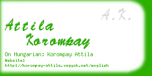 attila korompay business card